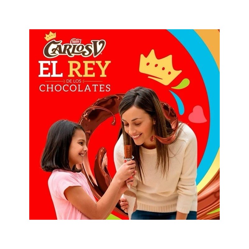 Nestlé CHOCOLATE CARLOS V (27 Piezas de 18g C/U) 🇲🇽