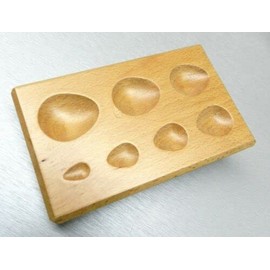 JTS Pear Shape Teardrop Forming Wooden Dapping Block Jewelry Shaping Tool 7 Sizes