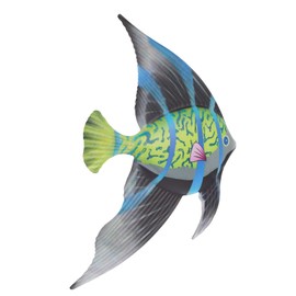 Ipetboom Metal Fish Wall Art Decor Decorative Iron Wall Hanging for Living Room Bedroom Garden Bar for Ocean Lovers Eye Catching Yellow Fish Design