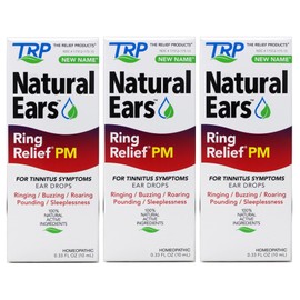 TRP The Relief Products Natural Ear Relief PM Ear Drops for Tinnitus Symptoms – Homeopathic Formula - 100% Natural Active Ingredients – 0.33 fl oz (Pack of 3)