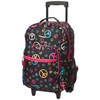 Rockland Double Handle Rolling Backpack, Peace, 17-Inch