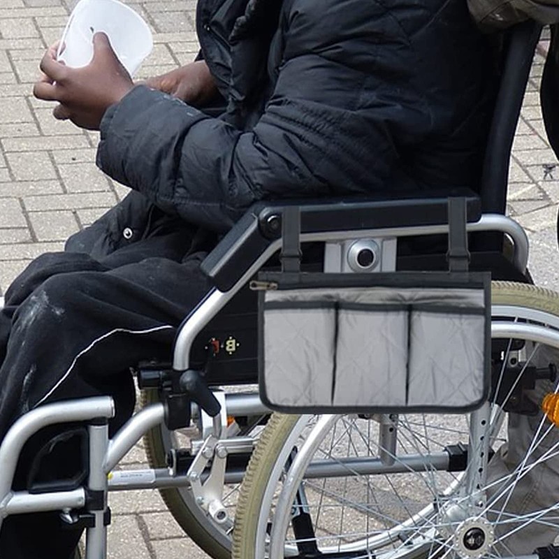 Secure Storage Bag for Wheelchairs, Mobility Aid Wheelchair Accessories Bag,