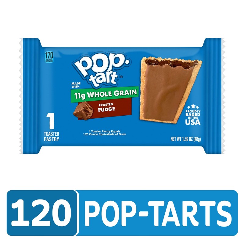 Pop-Tarts, Toaster Pastries Made with Whole Grain, Frosted Fudge, 17.6oz