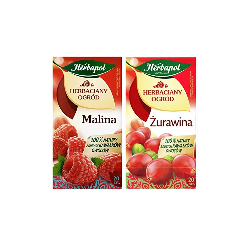 Herbapol Herbaciany Ogrod 2 pack Raspberry Tea (20 tb) and