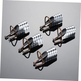 Minkissy 5pcs Silver Nail Art Foil Forms for Professional Home Use Reusable Nail Extension Tools for French Manicure Aluminum Foils for Design