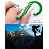ALPLAKE ® - Pack of 4 Material Carabiners, Double Carabiner,