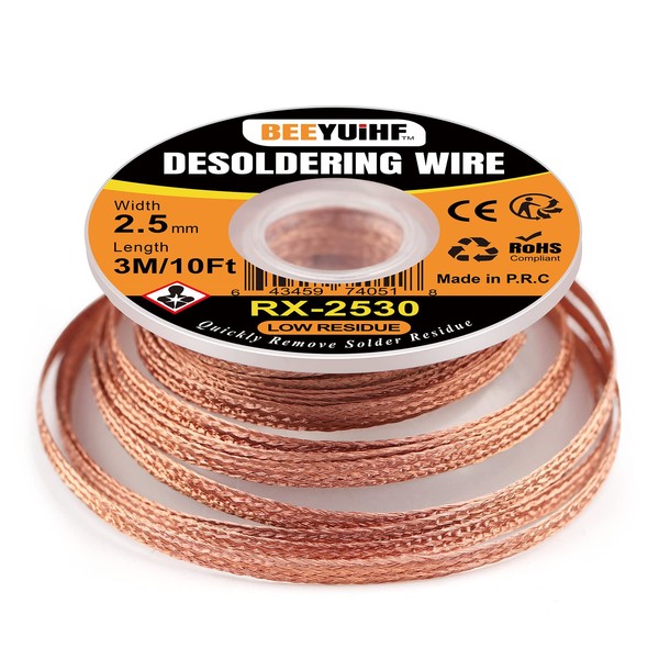 BEEYUIHF Desoldering Wire, 3 m / 10 ft Desoldering Wire,