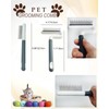 2 PCS Pet Comb with Long & Short Stainless Steel