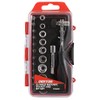 DEKTON DT65233 Ratchet Wrench, Black/Red, Set of 22 Piece