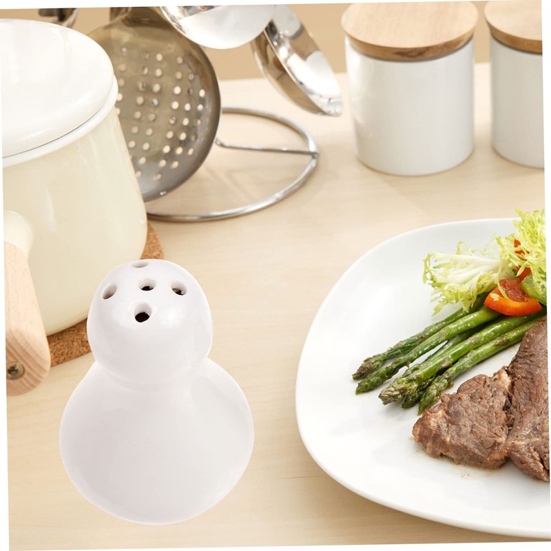STOBAZA Farmhouse Style Ceramic Salt Pepper Set Condiment Organizer Toothpick