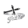 MUNDELL Vintage Cross Open Ring Christian Faith Wrap Finger Rings