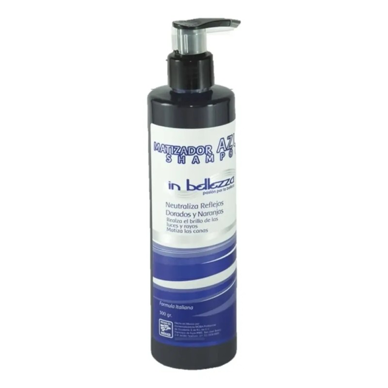 Kit 2 Shampoo Matizador Azul Para El Cabello In Bellezza