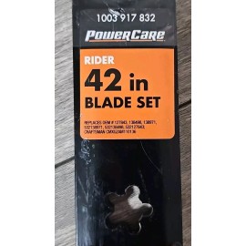 PowerCare 2 PACK PowerCare 42" Rider Blade Set 1003 917 832 fits Craftsman,Husq