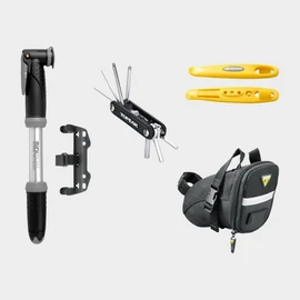 Topeak Deluxe Cycling Accessory Kit, includes Mini Pump/Multi-tool/Tyre Levers/Saddle Bag