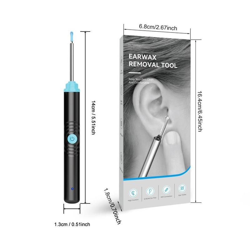 Silicone Ear Hygiene Set, HD Visual Earwax Removal Tool with