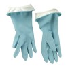 Casabella Large Aqua Cleaning Gloves with Double Cuff Flocked Cotton