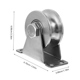 Operitacx 1Pc Stainless Steel U Shape Groove Pulley Wheel for Sliding Gates Durable and Resistant Caster Easy Sliding Design High Load Capacity for Traction Steel Wire Rope Applications