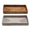 DaiDo BRONX GN856 Rattan Rectangular Basket Shallow Spa Tray, Natural