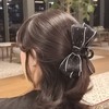 Burnaby layered mesh white cubic pin 11cm / 버나비 레이어드