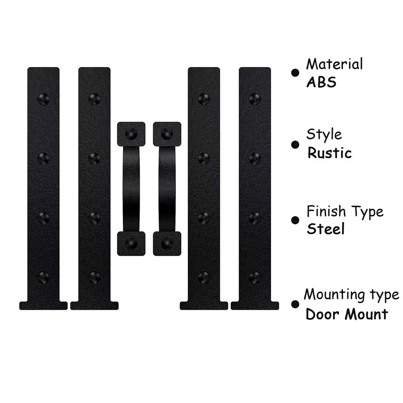 FOHOME Magnetic Decorative Garage Door Accents Faux Hinges Handles Hardware