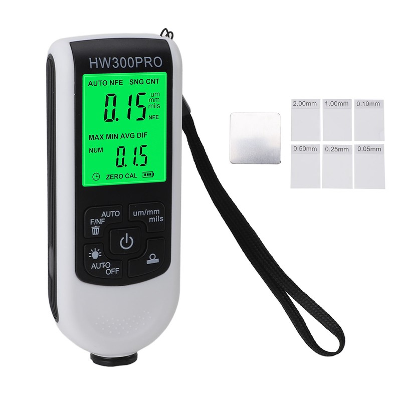 Paint Mil Thickness Gauge High Accuracy HD Backlit Display Anti