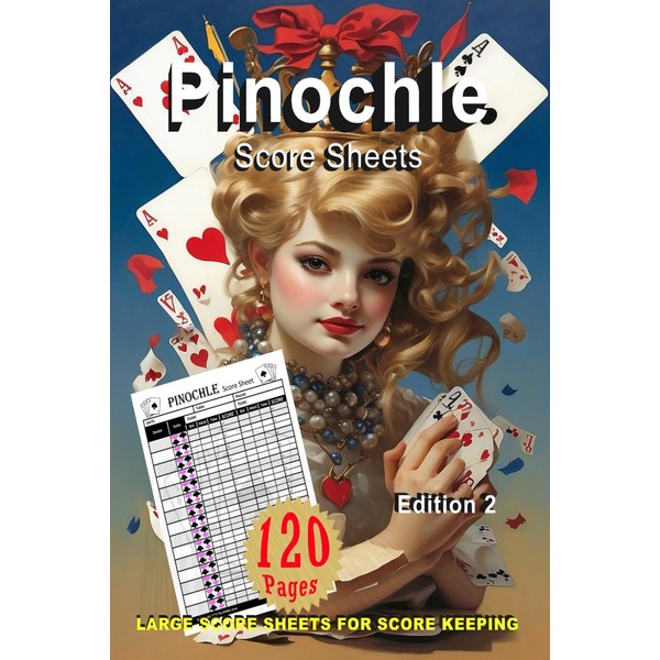 Pinochle Score Sheet Book: Edition 2: Cool Book, 6" x