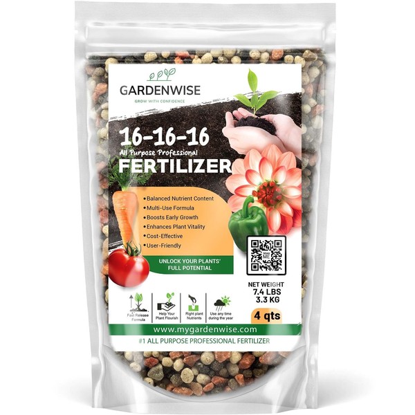 GARDENWISE 16-16-16 All Purpose Professional Fertilizer - Lawn & Flower
