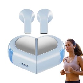 Ear Buds - Heart Shape Game Earphones,High-Fidelity Clear Voice Calls Earbuds for Running Studying Hiking Driving Airplane Jogging Sports Cycling Meetings Workout