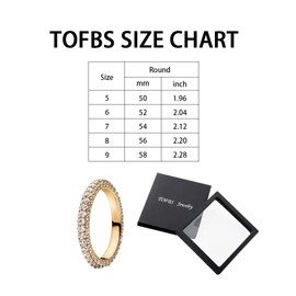 TOFBS Eternity Rings 925 Sterling Silver Tennis Ring Cubic Zirconia Ring Friendship Rings Promise Rings Stackable Thumb Ring Jewellery Gift for Women, Sterling Silver, No Gemstone