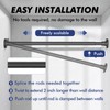 Ycinadou Black Shower Curtain Rod Tension 30 to 80 Inch,1