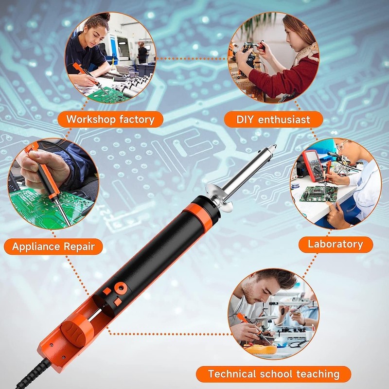 Preciva 929D-V Electric Desoldering Iron Solder Sucker, Portable Desoldering Gun,110V
