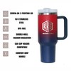 RKS! Sleek 40 oz Vacuum-Insulated Tumbler with Handle and Straw