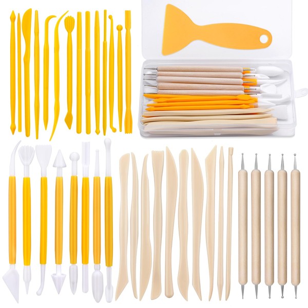JUAYING Polymer Clay Tools, Pottery Clay Sculpting Tools, 39PCS Polymer