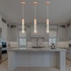 Upfelw 3-Pack Modern Crystal Pendant Light for Kitchen Island, Elegant