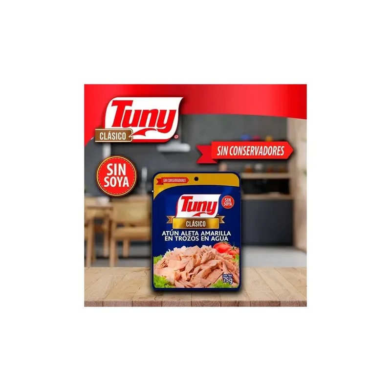 Atun En Trozos En Agua Tuny Clasico Paquete Con 8