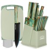 16-Piece Kitchen Knife Block Set with Cutting Board - German