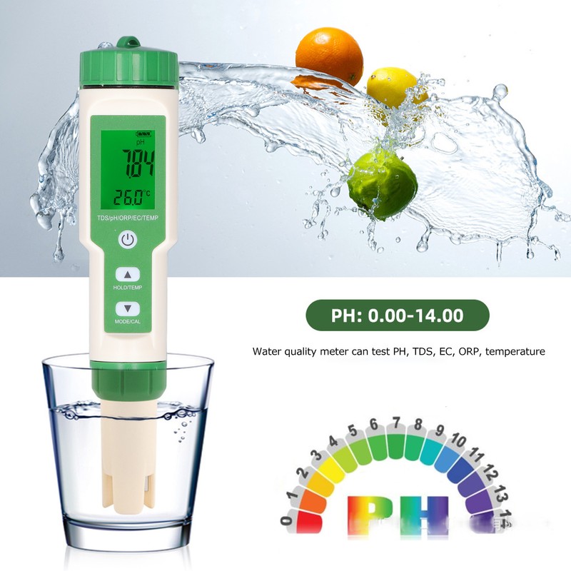 PH Tester with Backlight Digital Water Quality Meter High Accuracy