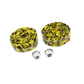 REPAIROCK 2pcs Yellow Black Foam Camouflage Design Handlebar Grip Tape Wrap Decor for Bike Auto Replacement Parts