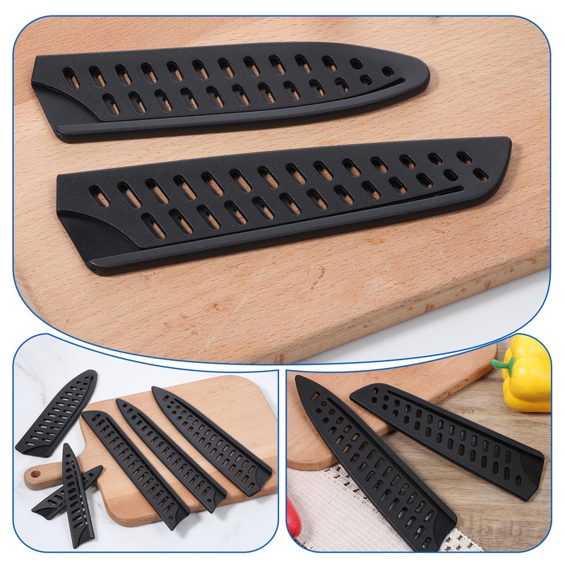 8 Pieces Knife Covers or Sleeves Black Knife Sheath Blade