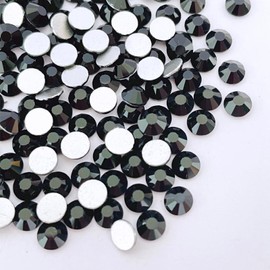 Yantuo ss10 Jet Black Flatback Rhinestones 4320 Pcs, 30 Gross2.8 mm Glass Rhinestone for Crafts, Costumes,Weddings,Shoes,Tumbler