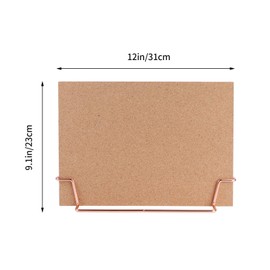 TOYANDONA Cork Notice Board Bulletin Board, Desktop Bulletin Board with Stand, Message Boards for Home Office Drawing/Memo/to Do List (Rose Gold Base)