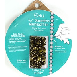 Dritz Deocrative recortar, 7/16 pulgadas, oro envejecido