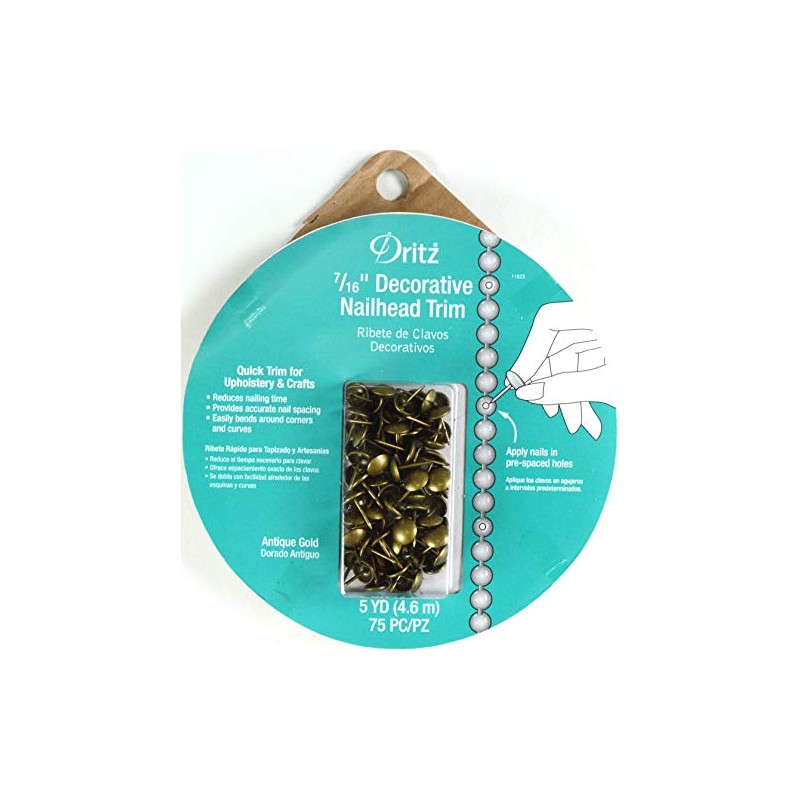 Dritz Deocrative recortar, 7/16 pulgadas, oro envejecido