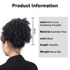 MEIRIYFA Afro Puff Drawstring Ponytail Extension, Kinky Curly Afro Bun