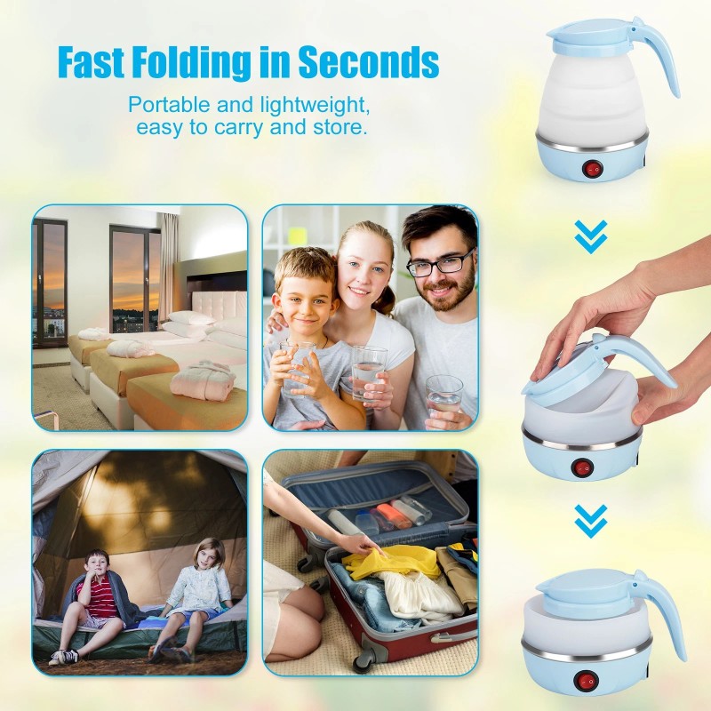 HK Portable Kettle for Fast Water with 1 Collapsible Bowl