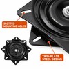2-Pack 360° Steel Chair Swivel Base Plates, 4-Inch & 6-Inch