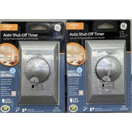 GE 15 Amp Single-Pole 60-Minute Auto Shutoff Timer-New Factory Sealed 2 Pack{G1}