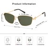 Appassal Retro Polarized Sunglasses Vintage Rectangular Metal Frame Sun Glasses