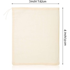 WEEMAGIC 30 Pieces Spice Bags for Cooking Cheesecloth Bags for Straining Reusable Empty Tea Bags Drawstring Soup Bags Muslin Bags (8 x 10 CM)