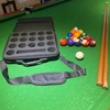 UISKOOPW Pool Balls Carrying Case, Hard Billiard Case with adjustable